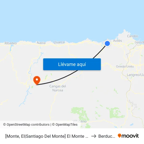 [Monte, El|Santiago Del Monte]  El Monte [Cta 02998] to Berducedo map