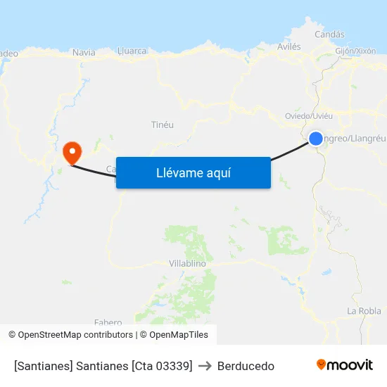 [Santianes]  Santianes [Cta 03339] to Berducedo map