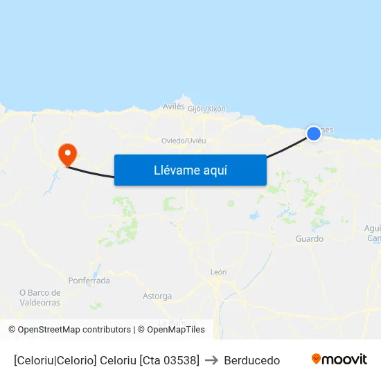 [Celoriu|Celorio]  Celoriu [Cta 03538] to Berducedo map