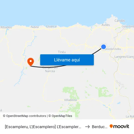 [Escampleru, L'|Escamplero]  L'Escampleru [Cta 04115] to Berducedo map