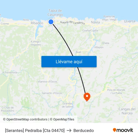 [Serantes]  Pedralba [Cta 04470] to Berducedo map