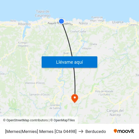 [Mernes|Mernies]  Mernes [Cta 04498] to Berducedo map