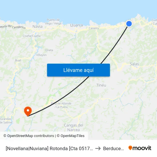 [Novellana|Nuviana]  Rotonda [Cta 05173] to Berducedo map
