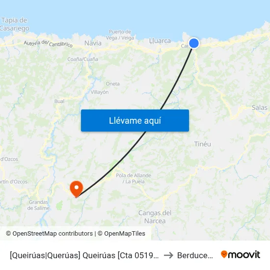 [Queirúas|Querúas]  Queirúas [Cta 05191] to Berducedo map