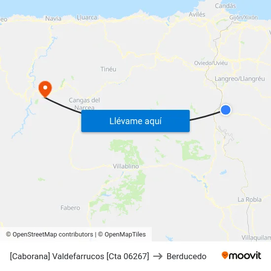 [Caborana]  Valdefarrucos [Cta 06267] to Berducedo map