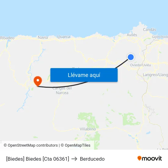 [Biedes]  Biedes [Cta 06361] to Berducedo map