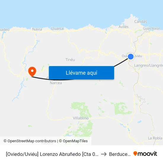 [Oviedo/Uviéu]  Lorenzo Abruñedo [Cta 07679] to Berducedo map