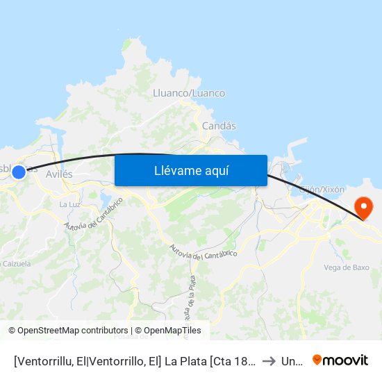 [Ventorrillu, El|Ventorrillo, El]  La Plata [Cta 18200] to Uned map