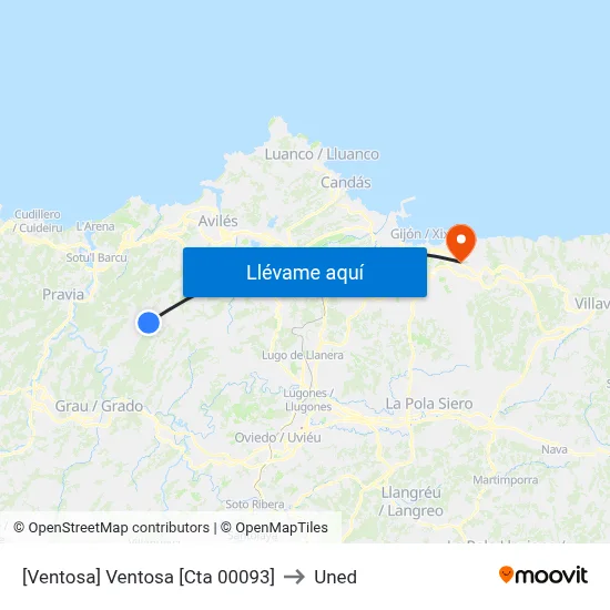 [Ventosa]  Ventosa [Cta 00093] to Uned map