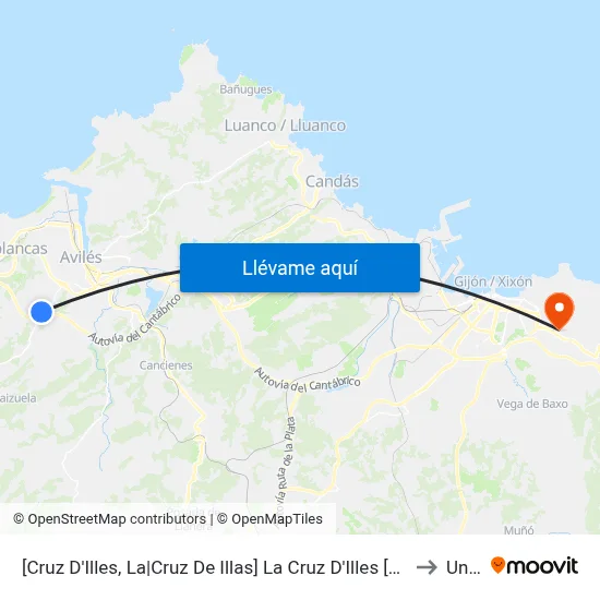 [Cruz D'Illes, La|Cruz De Illas]  La Cruz D'Illes [Cta 00129] to Uned map