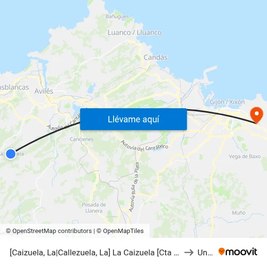 [Caizuela, La|Callezuela, La]  La Caizuela [Cta 00172] to Uned map