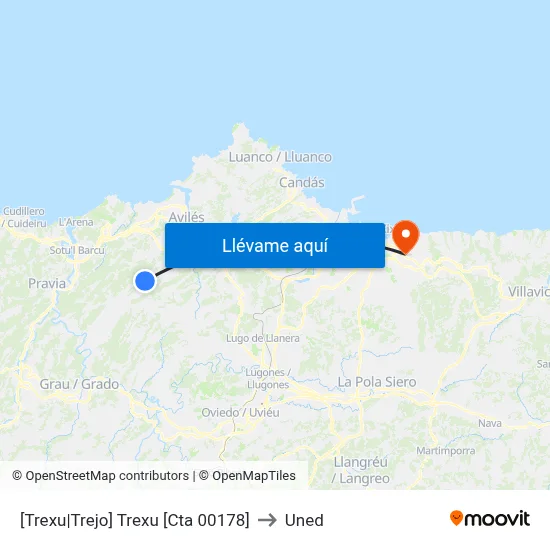 [Trexu|Trejo]  Trexu [Cta 00178] to Uned map