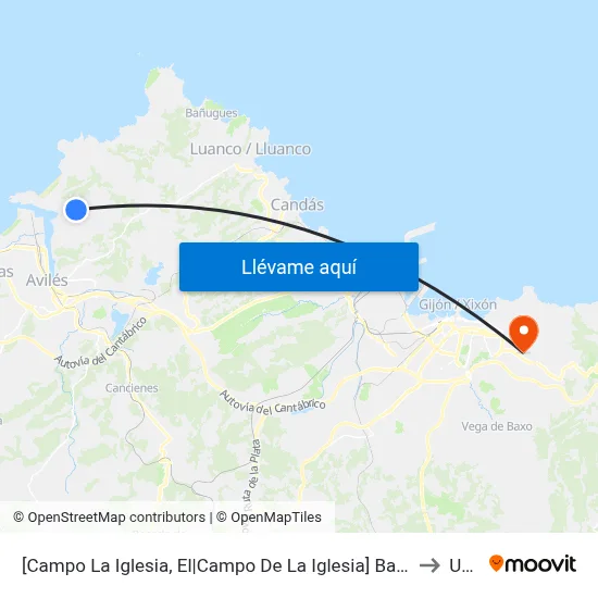 [Campo La Iglesia, El|Campo De La Iglesia]  Baragaña [Cta 00235] to Uned map