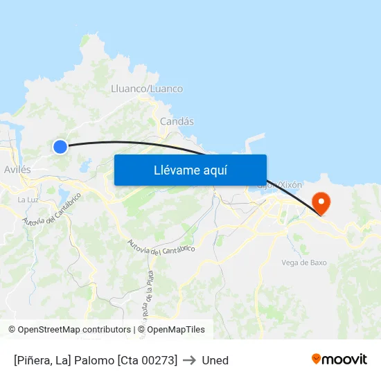[Piñera, La]  Palomo [Cta 00273] to Uned map