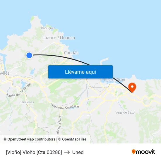 [Vioño]  Vioño [Cta 00280] to Uned map