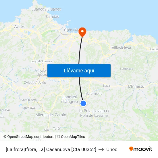 [Laifrera|Ifrera, La]  Casanueva [Cta 00352] to Uned map