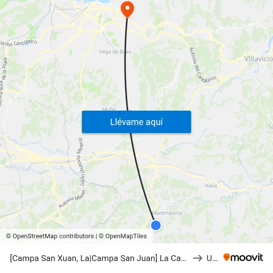 [Campa San Xuan, La|Campa San Juan]  La Campa San Xuan [Cta 00481] to Uned map