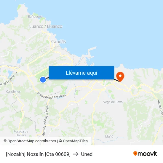 [Nozalín]  Nozalín [Cta 00609] to Uned map