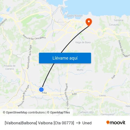 [Valbona|Balbona]  Valbona [Cta 00773] to Uned map