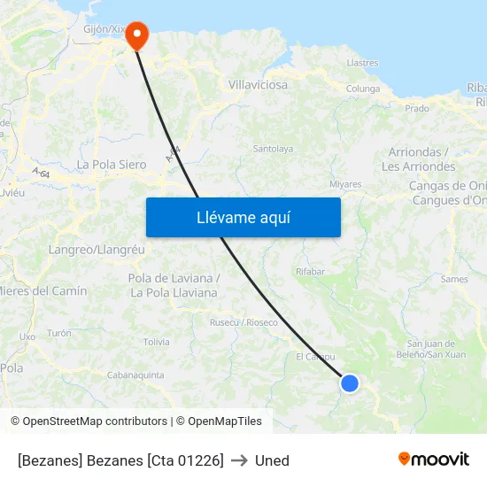 [Bezanes]  Bezanes [Cta 01226] to Uned map