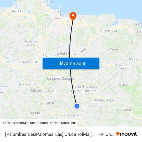[Palombes, Les|Palomas, Las]  Cruce Tolivia [Cta 01330] to Uned map