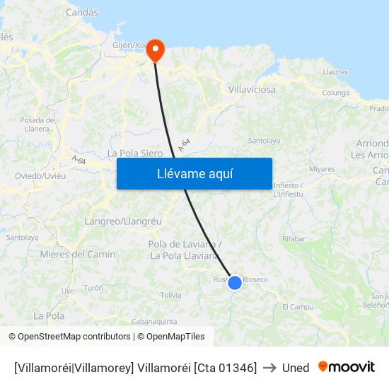 [Villamoréi|Villamorey]  Villamoréi [Cta 01346] to Uned map