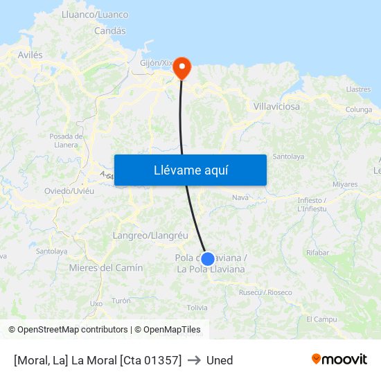 [Moral, La]  La Moral [Cta 01357] to Uned map