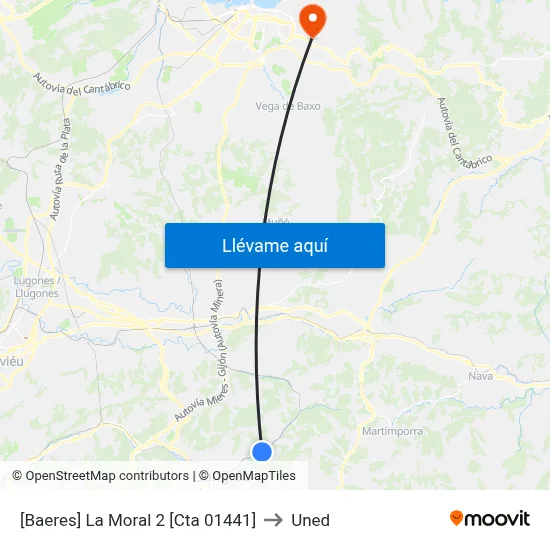 [Baeres]  La Moral 2 [Cta 01441] to Uned map