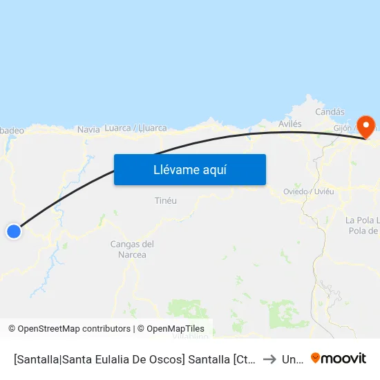 [Santalla|Santa Eulalia De Oscos]  Santalla [Cta 01727] to Uned map