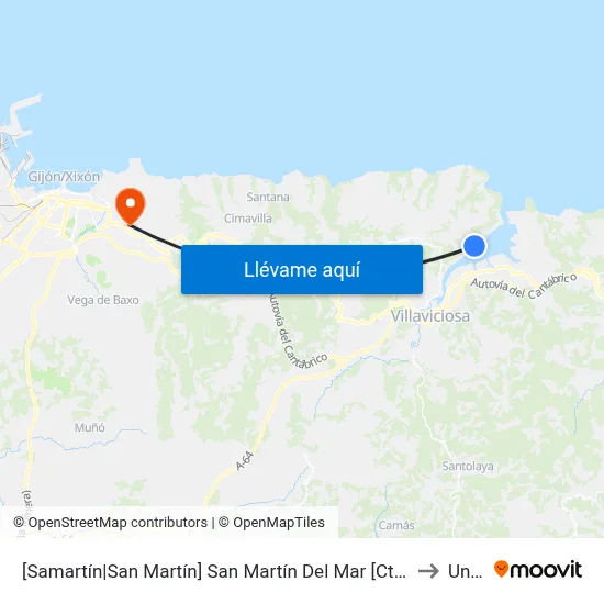 [Samartín|San Martín]  San Martín Del Mar [Cta 01842] to Uned map