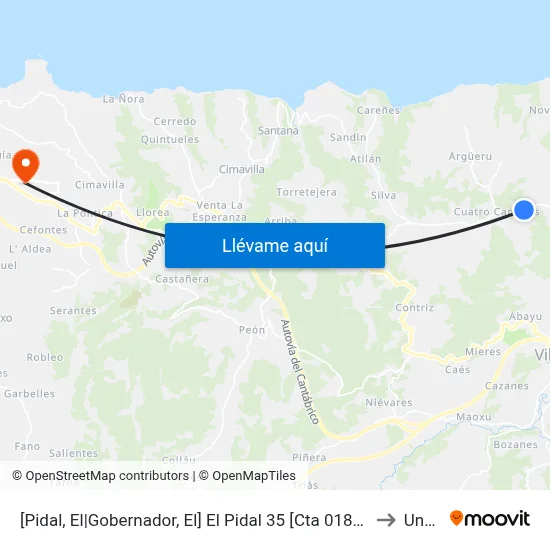 [Pidal, El|Gobernador, El]  El Pidal 35 [Cta 01870] to Uned map