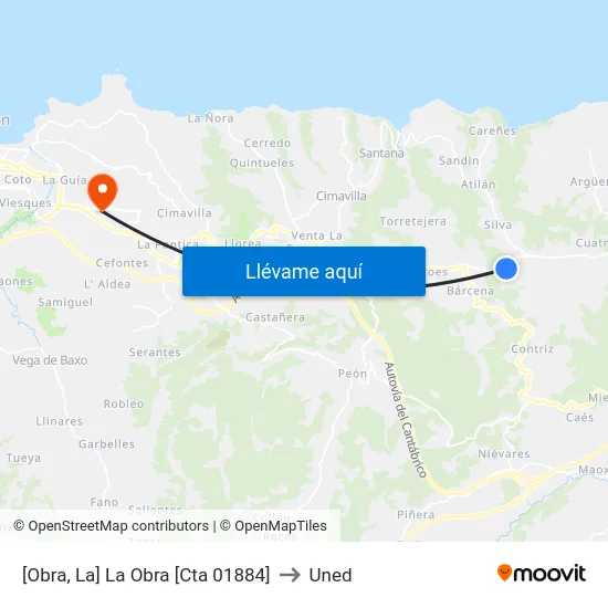 [Obra, La]  La Obra [Cta 01884] to Uned map