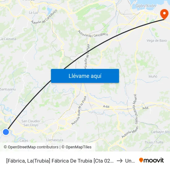 [Fábrica, La|Trubia]  Fábrica De Trubia [Cta 02443] to Uned map