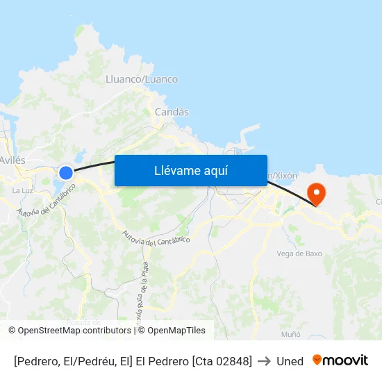 [Pedrero, El/Pedréu, El]  El Pedrero [Cta 02848] to Uned map