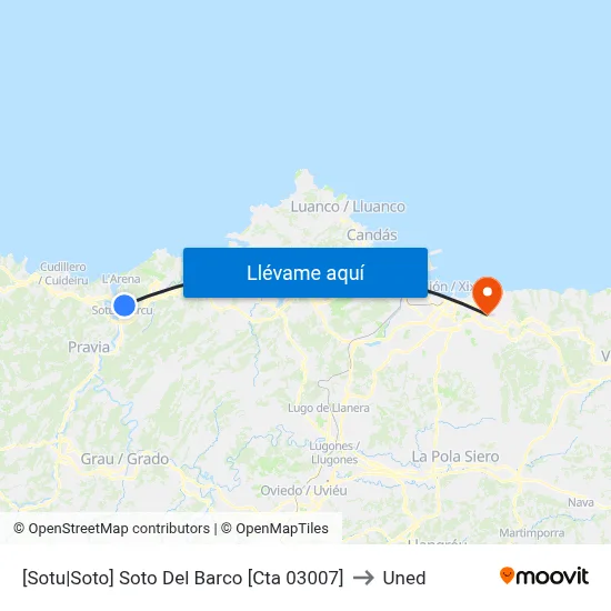 [Sotu|Soto]  Soto Del Barco [Cta 03007] to Uned map