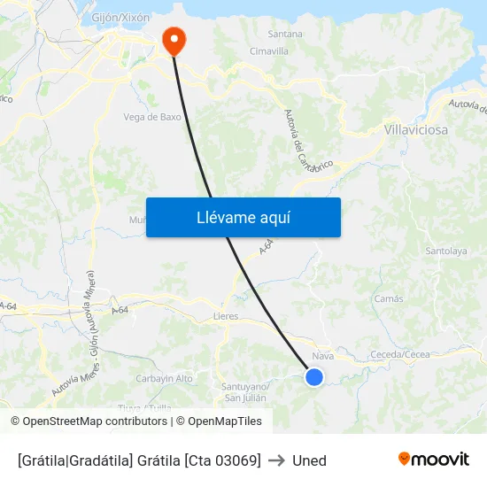 [Grátila|Gradátila]  Grátila [Cta 03069] to Uned map