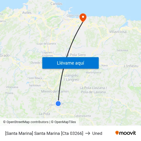 [Santa Marina]  Santa Marina [Cta 03266] to Uned map