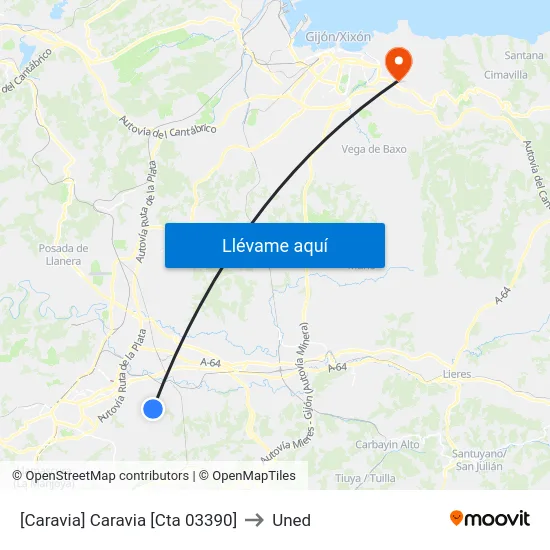 [Caravia]  Caravia [Cta 03390] to Uned map