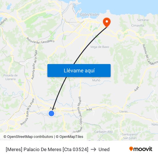 [Meres]  Palacio De Meres [Cta 03524] to Uned map