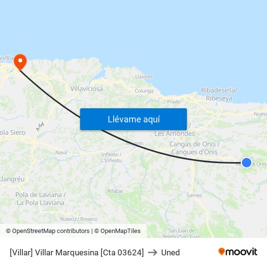 [Villar]  Villar Marquesina [Cta 03624] to Uned map