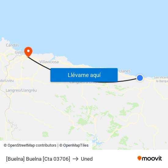 [Buelna]  Buelna [Cta 03706] to Uned map