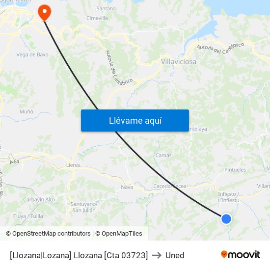 [Llozana|Lozana]  Llozana [Cta 03723] to Uned map