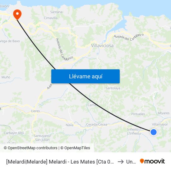 [Melardi|Melarde]  Melardi - Les Mates [Cta 03748] to Uned map