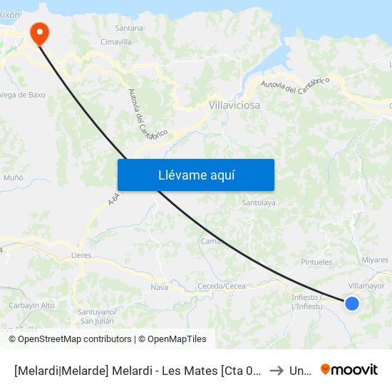 [Melardi|Melarde]  Melardi - Les Mates [Cta 03749] to Uned map