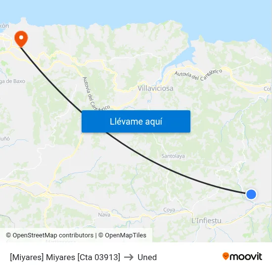 [Miyares]  Miyares [Cta 03913] to Uned map