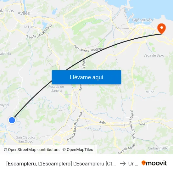 [Escampleru, L'|Escamplero]  L'Escampleru [Cta 04115] to Uned map