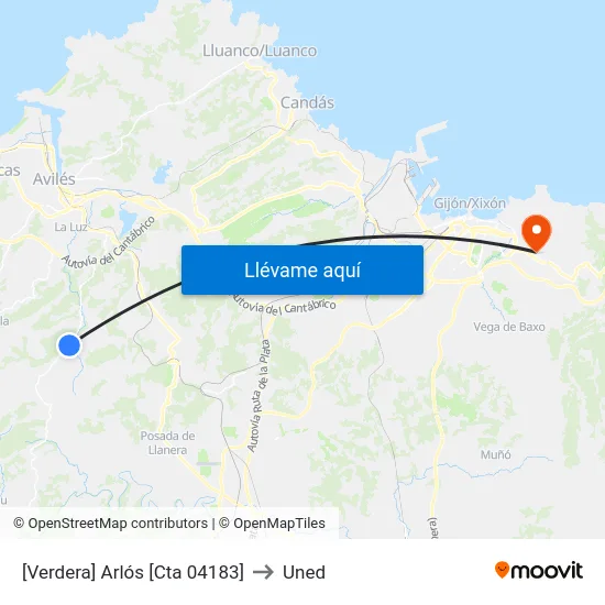 [Verdera]  Arlós [Cta 04183] to Uned map
