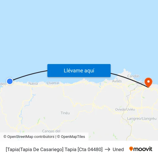 [Tapia|Tapia De Casariego]  Tapia [Cta 04480] to Uned map