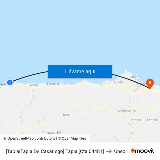 [Tapia|Tapia De Casariego]  Tapia [Cta 04481] to Uned map
