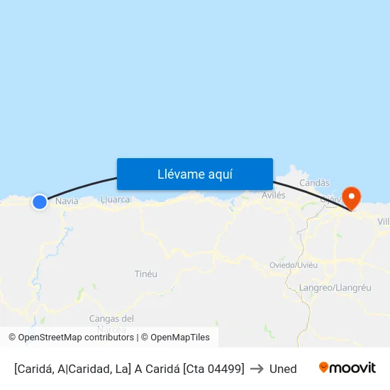 [Caridá, A|Caridad, La]  A Caridá [Cta 04499] to Uned map